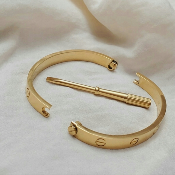 Screw bangle love bangle 18k gold plated - Picture 5 of 8